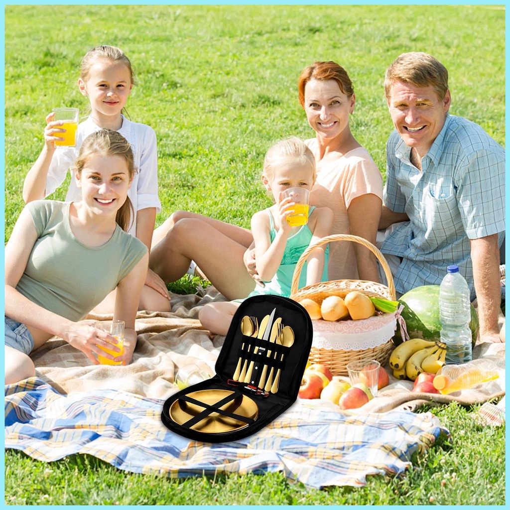 Bộ Dụng Cụ Ăn Uống Cắm Trại Tiện Dụng