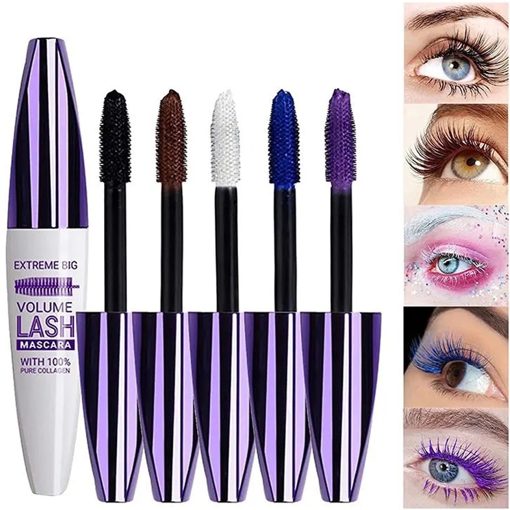 Kem Nhuộm Lông Mi 5D Mỏng Màu Đen Chống Nước Lâu Trôi 5 Màu Tùy Chọn