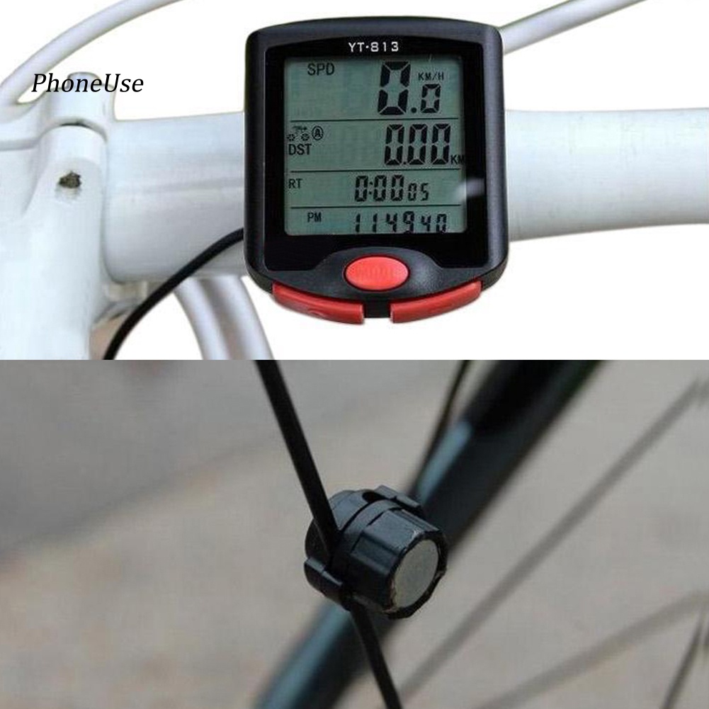 Đồng Hồ Đo Tốc Độ Bằng Da PU Chống Nước Gắn Xe Đạp Leo Núi