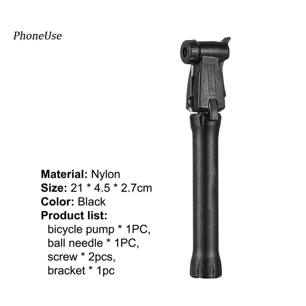 Bơm Xe Đạp Leo Núi Mini 80PSI Bọc Da PU