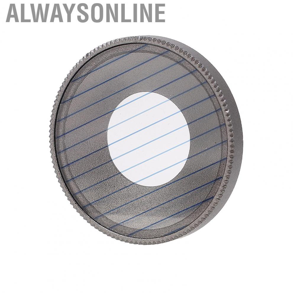 Alwaysonline Filter Lens  Blue Stripe Lightweight Aluminum Frame Action Camera with Storage Box for Photography Scenes