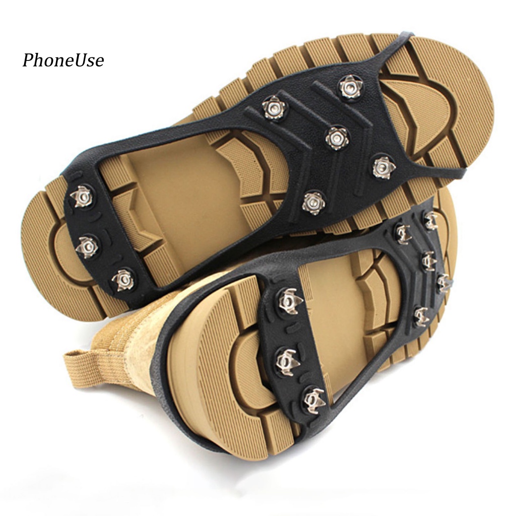 1 Cặp Vỏ Bọc Giày Leo Núi Hình Số 8 Bằng Da PU Co Giãn Chống Trượt Chống Rơi