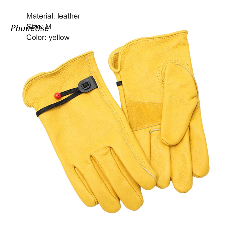 1 Đôi Găng Tay Da Bò Mềm Cách Nhiệt Thấm Hút Mồ Hôi Tùy Chỉnh Tiện Dụng