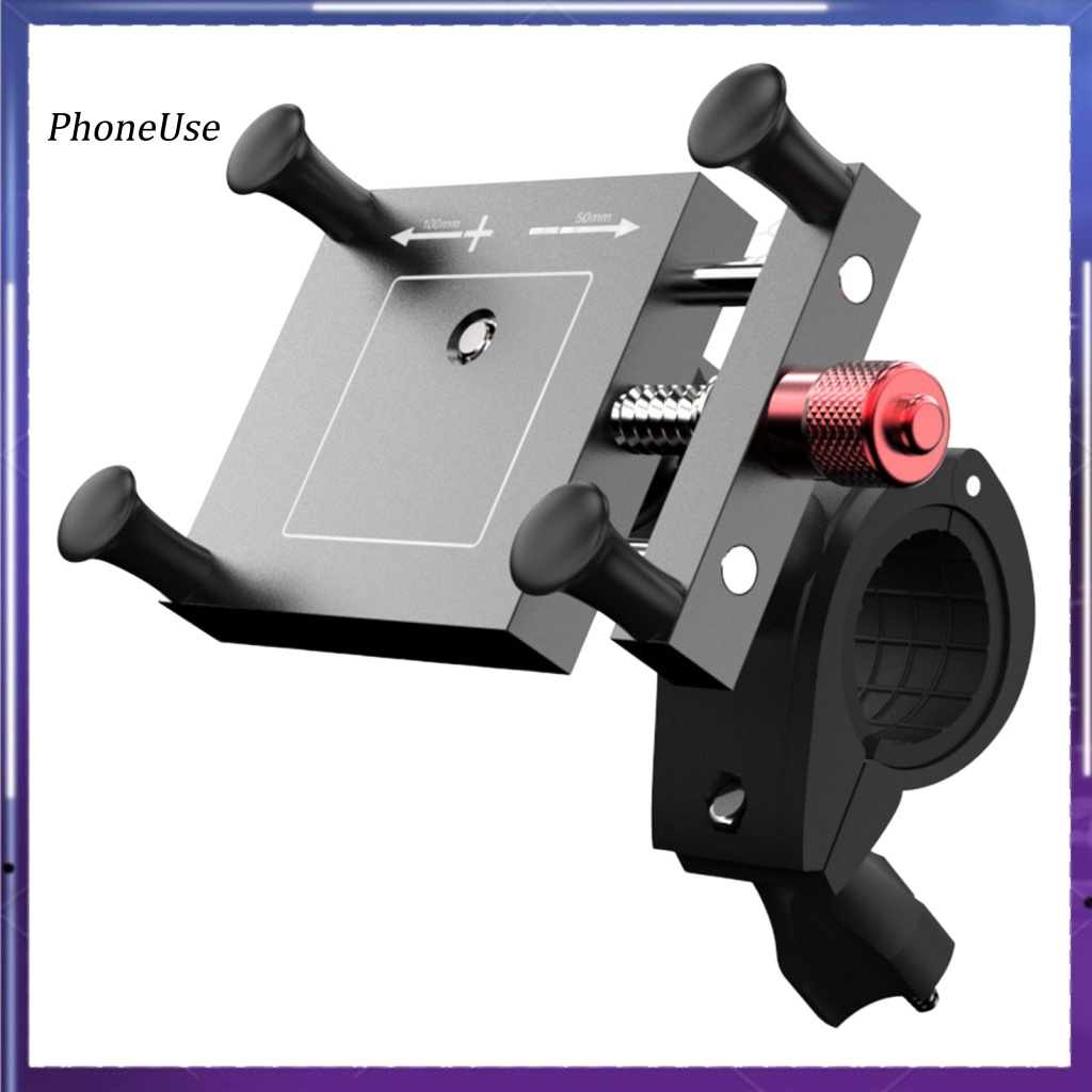 Giá Đỡ Điện Thoại Bằng PU Hợp Kim Nhôm Chống Sốc Gắn Xe Đạp / Mô Tô