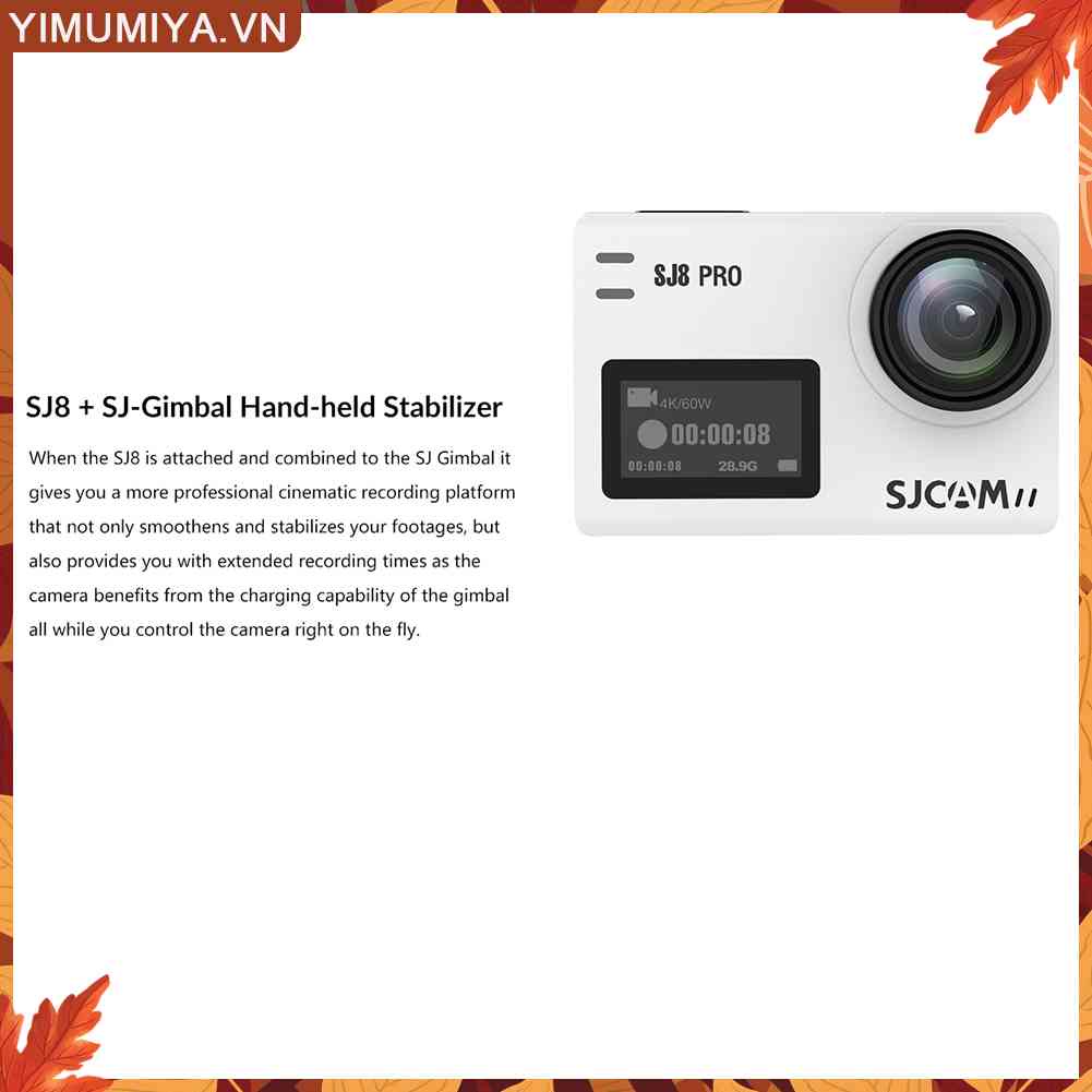 ☼Yimumiya ☼ Camera Hành Trình Góc Rộng 170 Độ SJCAM SJ8 Pro 2.33 Inch Màu Đen