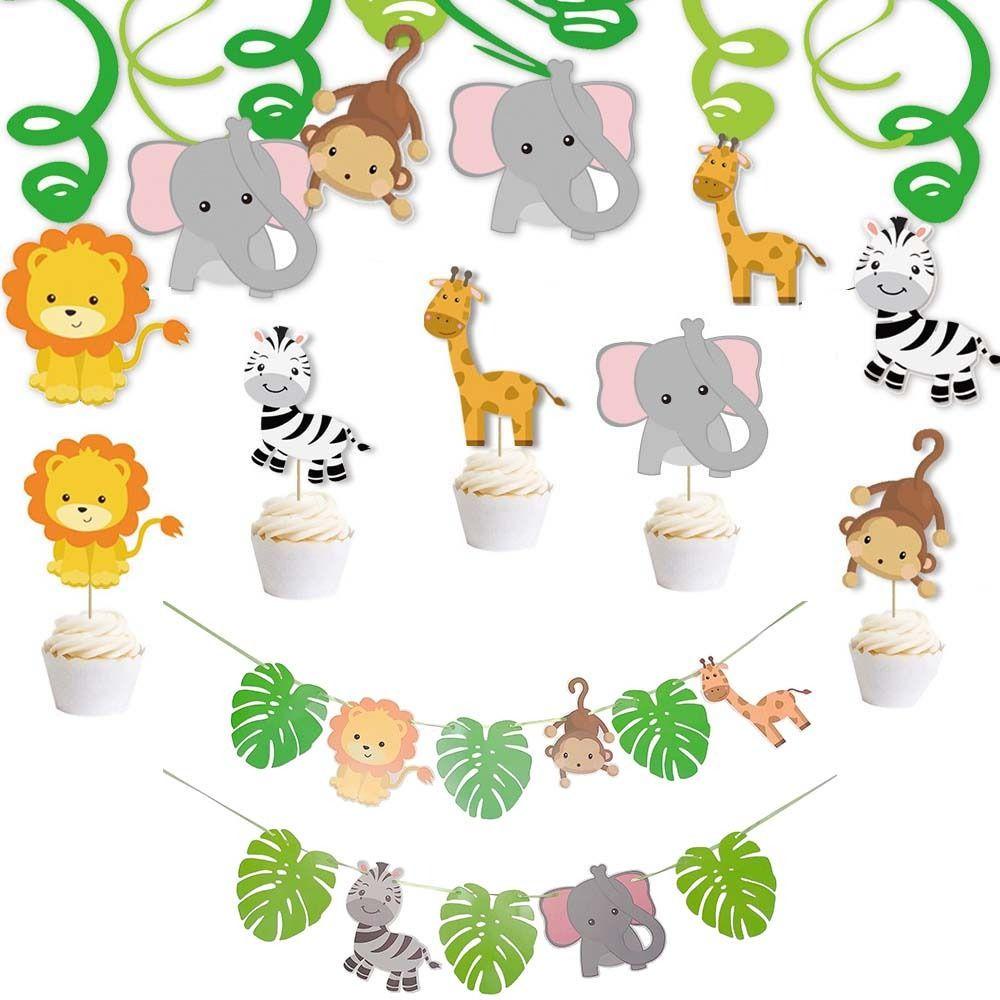 2 Set 2 Dây Treo Trang Trí Tiệc Sinh Nhật Hình Sở Thú Cho Bé