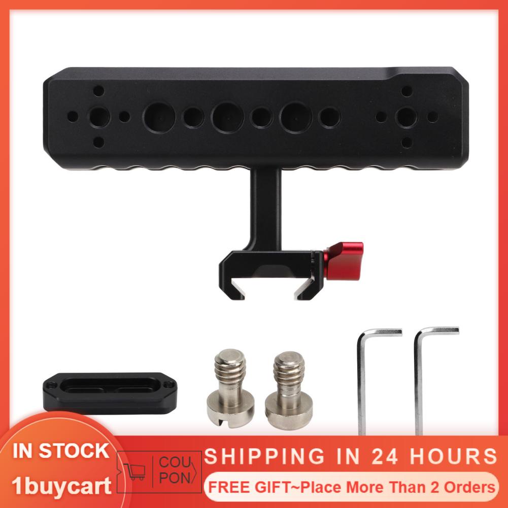 1buycart1 PULUZ Camera Cage Handle  Block Top Grip With Cold Shoe Set