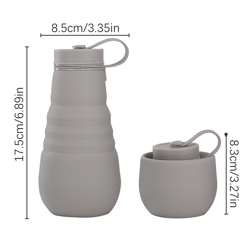Cốc Uống Nước Silicone 500ml Có Thể Gấp Gọn Tiện Dụng