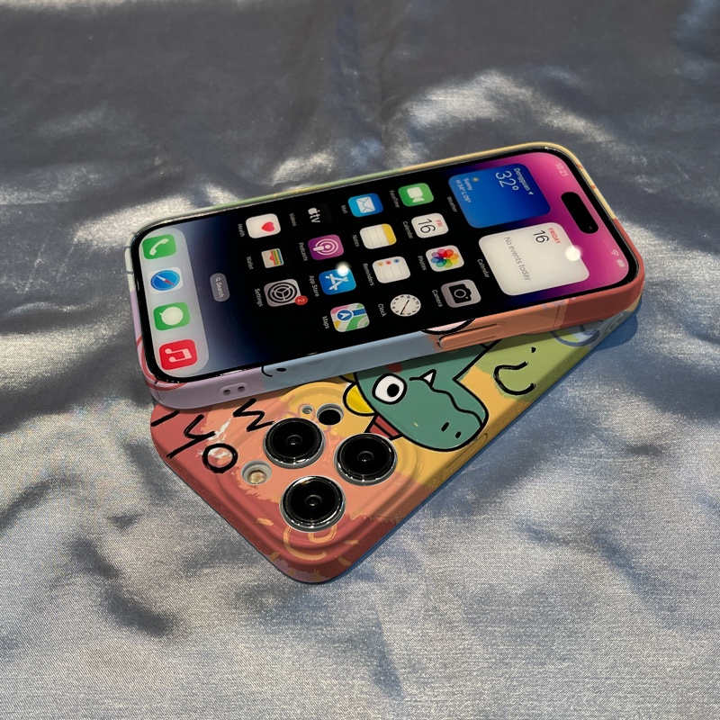 Ốp Điện Thoại Cứng Họa Tiết Khủng Long Kiểu Graffiti Bảo Vệ Toàn Diện Cho Apple / pro / 12 iPhonex118 13714 / DAVF