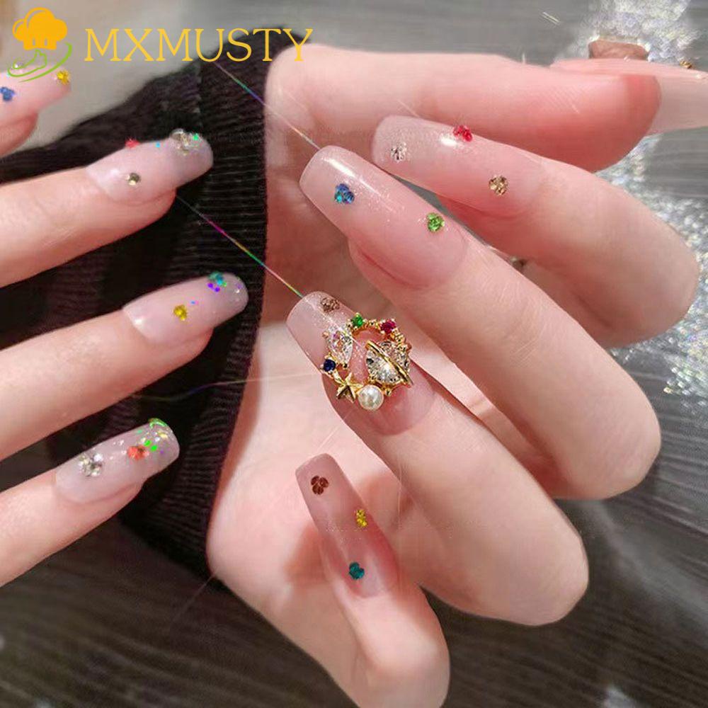 Móng Tay Giả Trang Trí Nghệ Thuật|Phụ Kiện Trang Trí Móng Tay Hình Mặt Trăng Tròn Độc Đáo