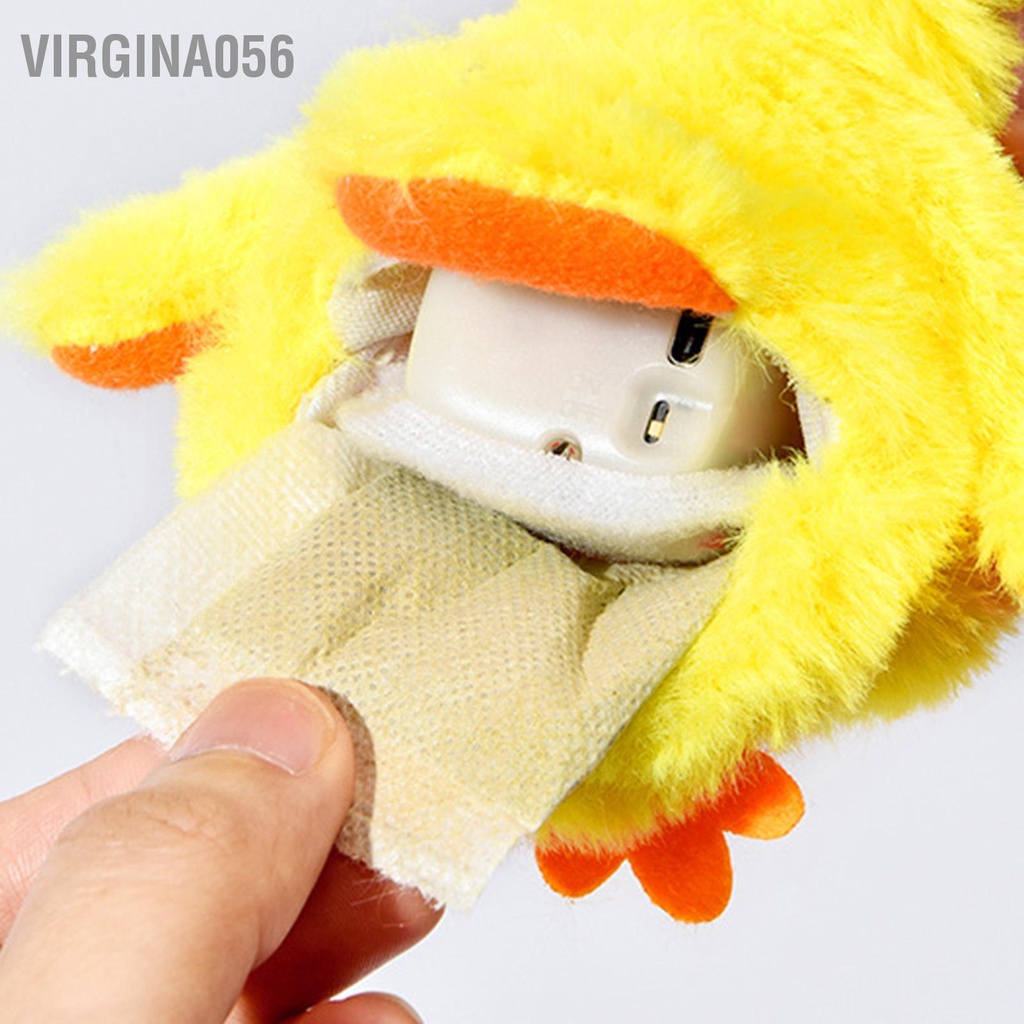 Virgina056 Điện Vịt Vàng Nhỏ Đồ Chơi Thông Minh Tự Động Sang Trọng Âm Thanh Rung Cho Mèo Con