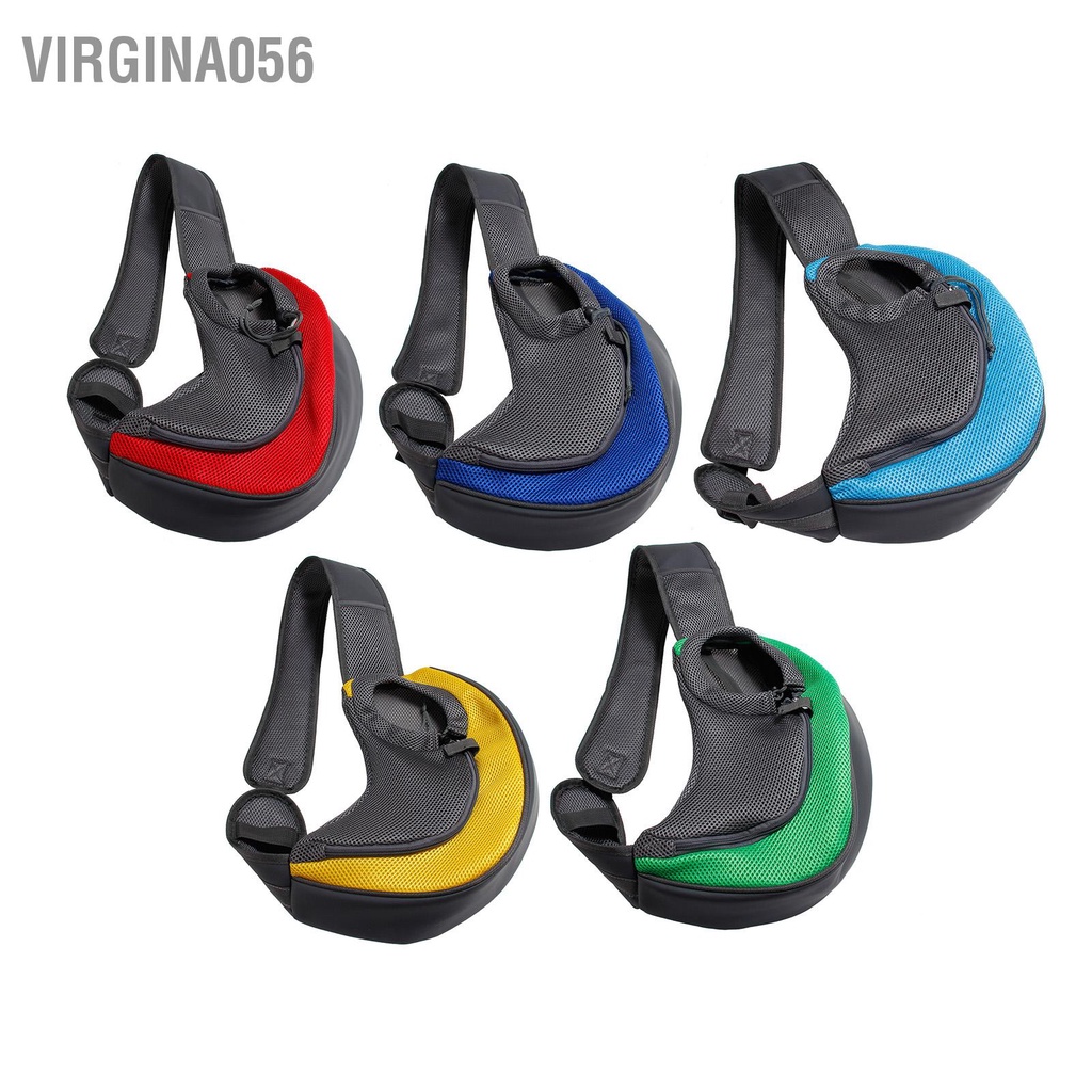 Virgina056 Địu đeo địu thoáng khí Dây kéo lớn mở Polyester Cat Puppy Túi vai cho du lịch