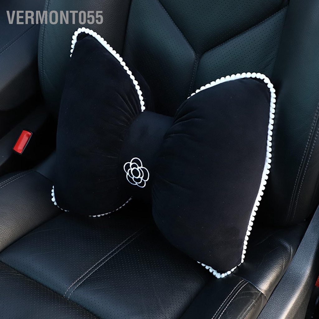 Vermont055 Đệm Cổ Ghế Ô Tô Sang Trọng Bông PP Hình Bướm Dễ Thương Mềm Mại Thoải Mái Gối Hỗ Trợ Thắt Lưng Đa Năng Cho Văn Phòng Tại Nhà