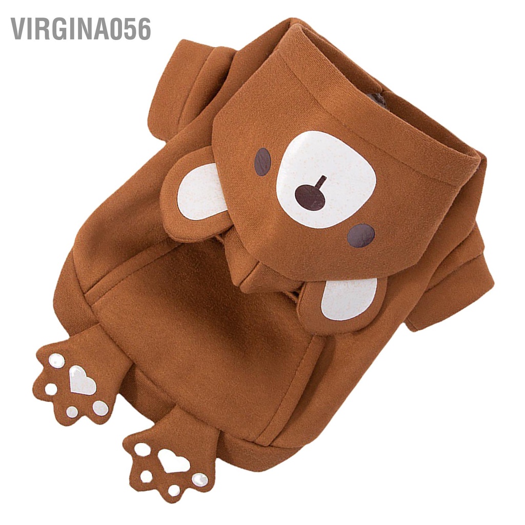 Virgina056 Mèo Khoác Hoodie Phong Cách Hình Thú Dễ Thương Thu Đông Ấm Áp Đáng Yêu Trang Phục Cho Con Chó