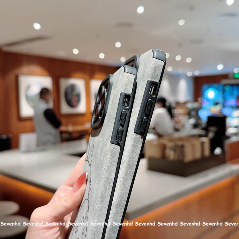 Ốp Điện Thoại Da Nhám in Hình Totoro Thời Trang Cao Cấp Cho iPhone 14 13 12 11 Pro Max Xs Max Xr X 7 8 Plus