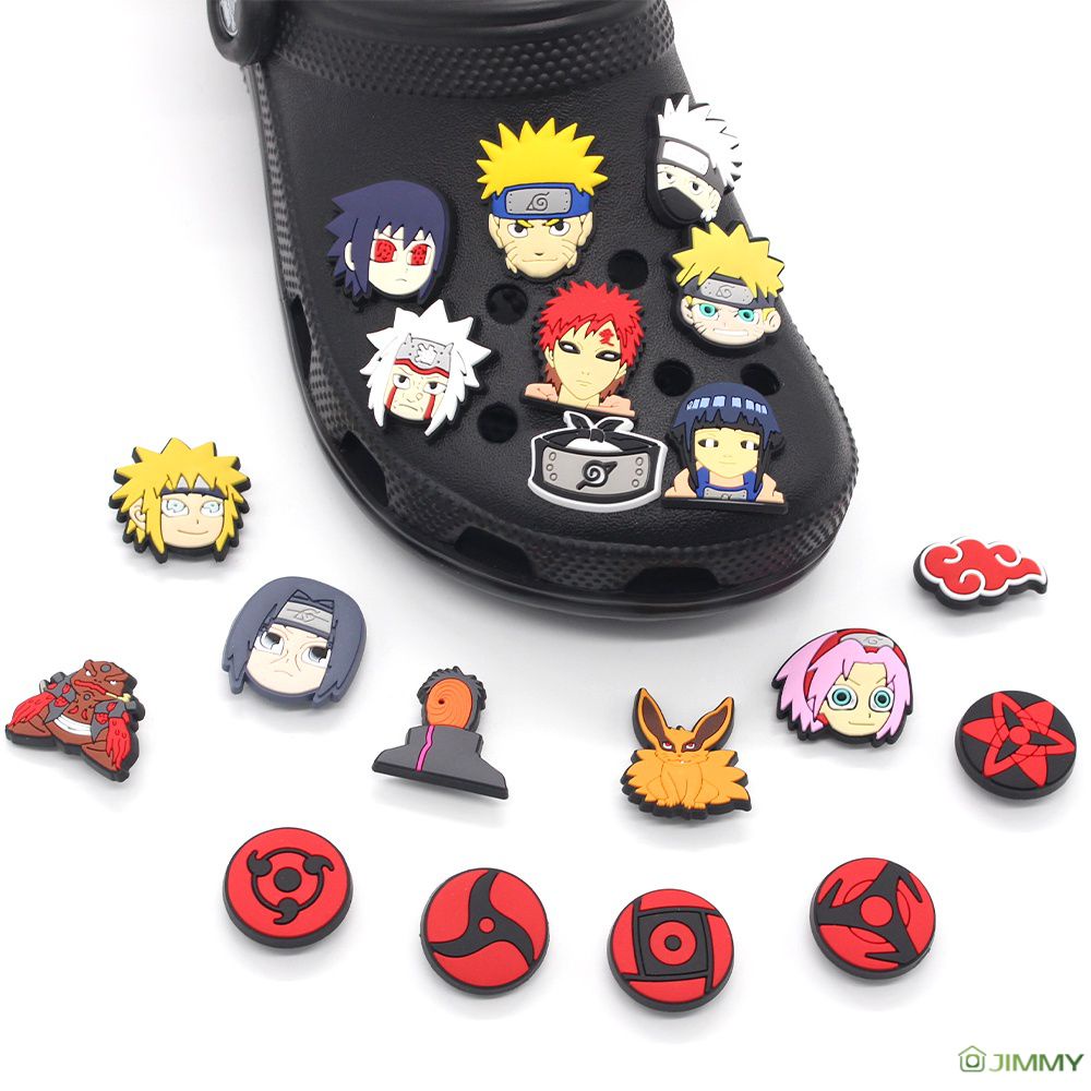 Phụ Kiện Khóa Giày Bằng PVC Hình Naruto Độc Đáo DIY
