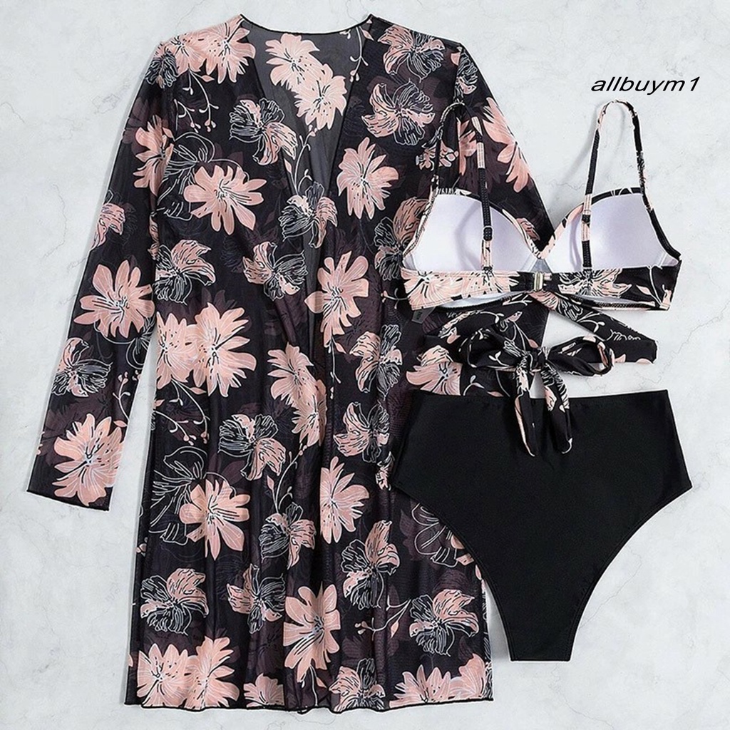 Bộ Bikini 3 Mảnh Có Dây Điều Chỉnh Thời Trang Quyến Rũ Cho Nữ