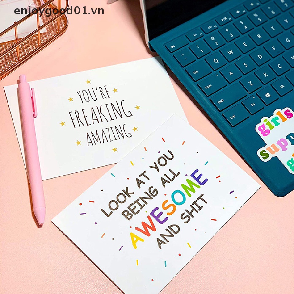 Set 50 Tấm Thiệp Chúc Mừng Chữ Thank You for Your Order