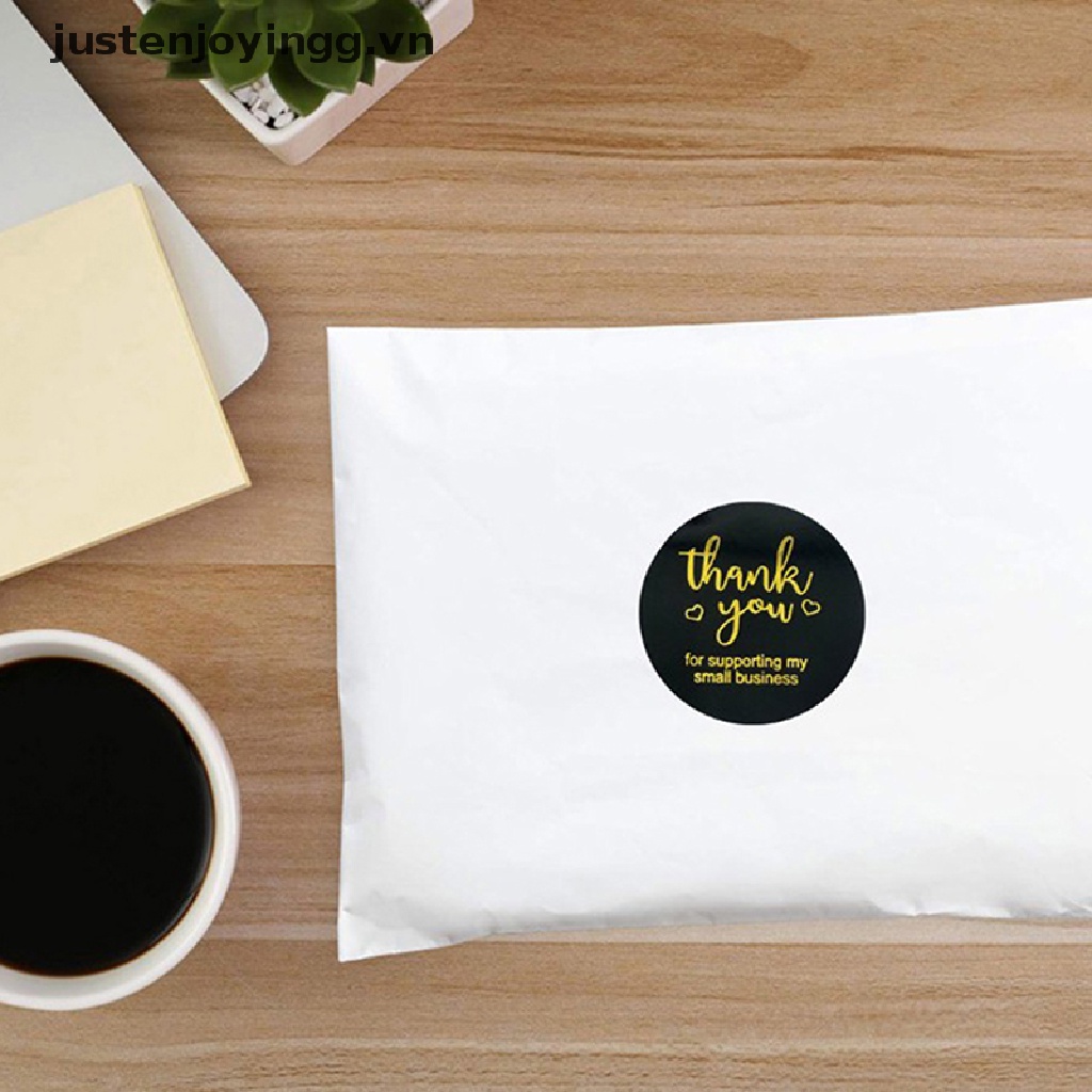 Cuộn 500 Nhãn Dán Thank You Lõi Đồng Trang Trí Hộp Bánh
