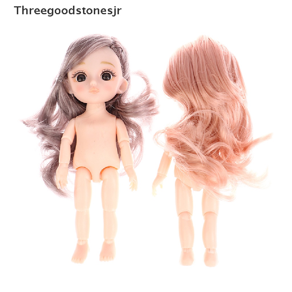 1 TGS Búi Tóc Giả Uốn Xoăn 3D Cỡ Nhỏ 1 / 12 17cm JR