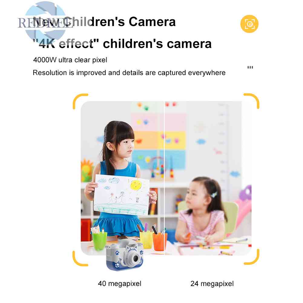 Máy Ảnh Kỹ Thuật Số 40MP Màn Hình 2.0 Inch IPS HD Mini Đồ Chơi Giáo Dục Cho Bé