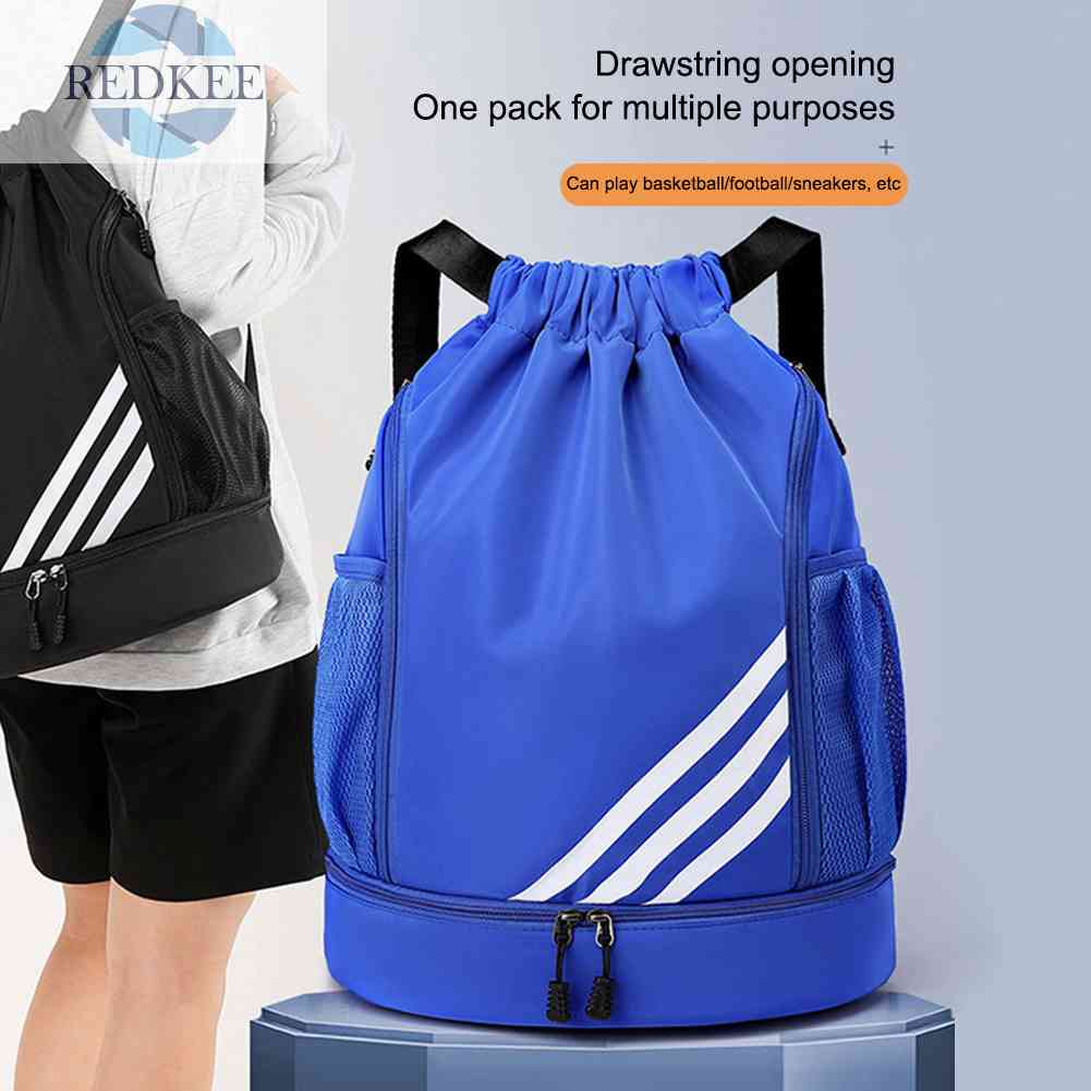Ba Lô Dây Rút Đựng Đồ Tập Gym / Bóng Rổ Nhiều Túi Tiện Lợi