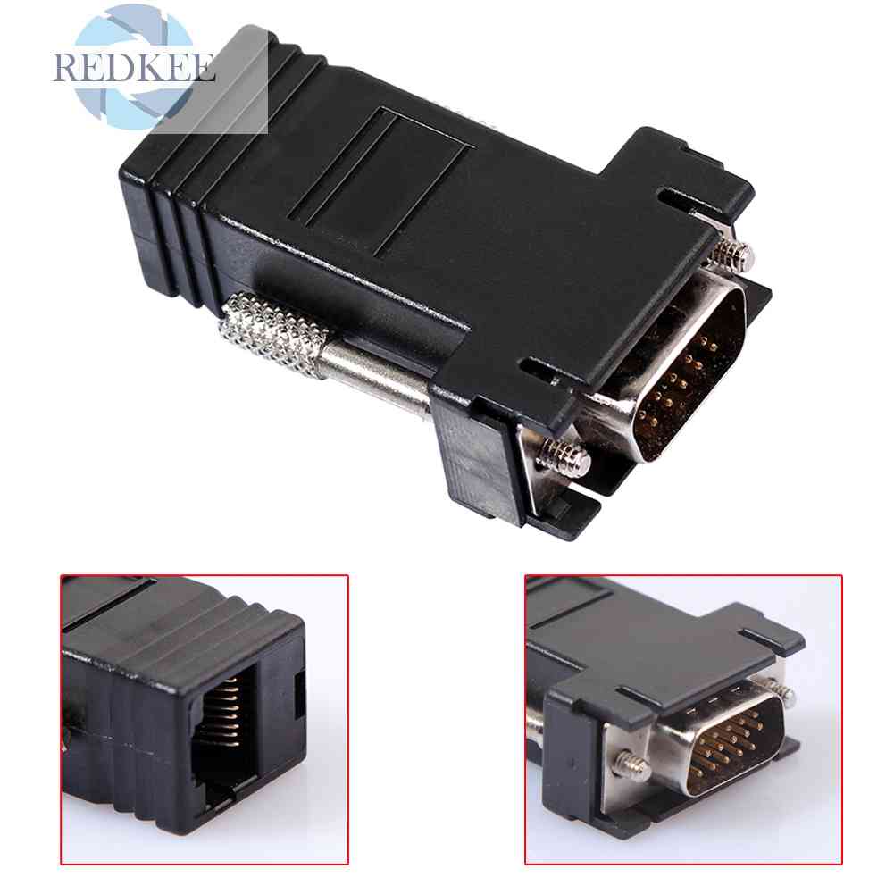 Cáp ChuyểN ĐổI Mở RộNg VGA Sang Lan Cat5 Cat5e / 6 RJ45