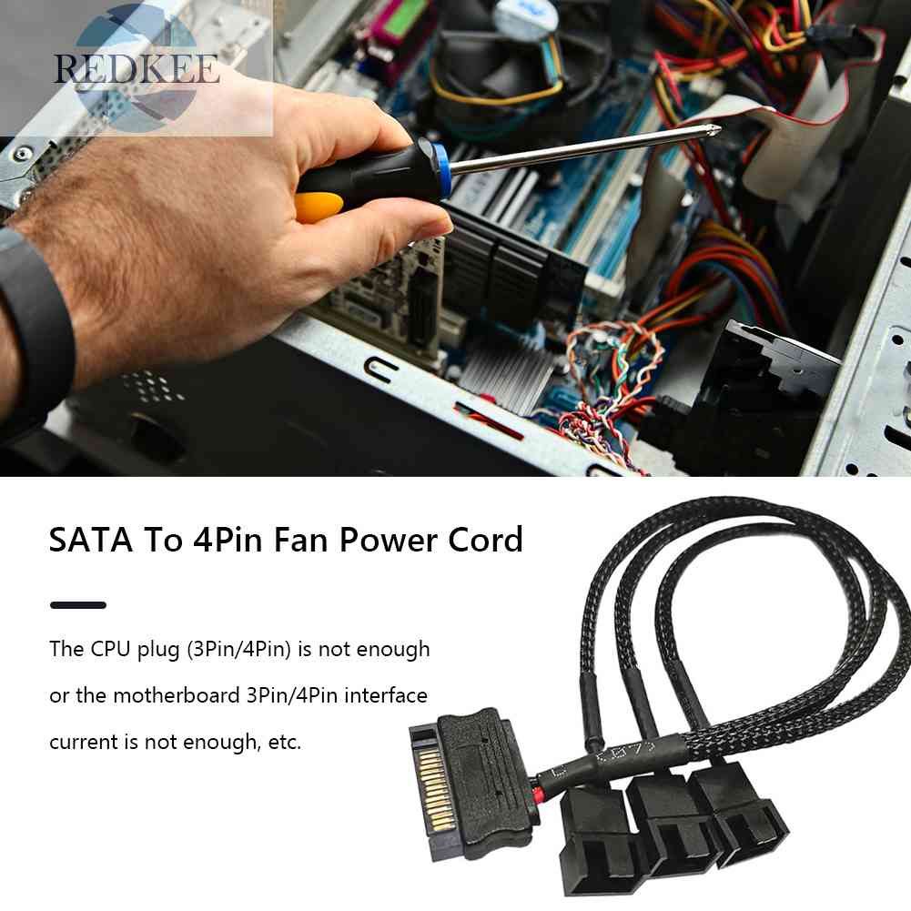 Dây Cáp Chia Nguồn SATA Sang 4 Pin Cho Quạt Tản Nhiệt Máy Tính