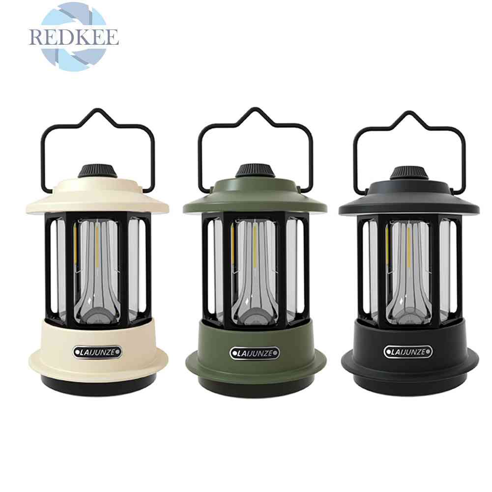 Đèn Lồng Cắm Trại Sạc USB Loại C Phong Cách Retro