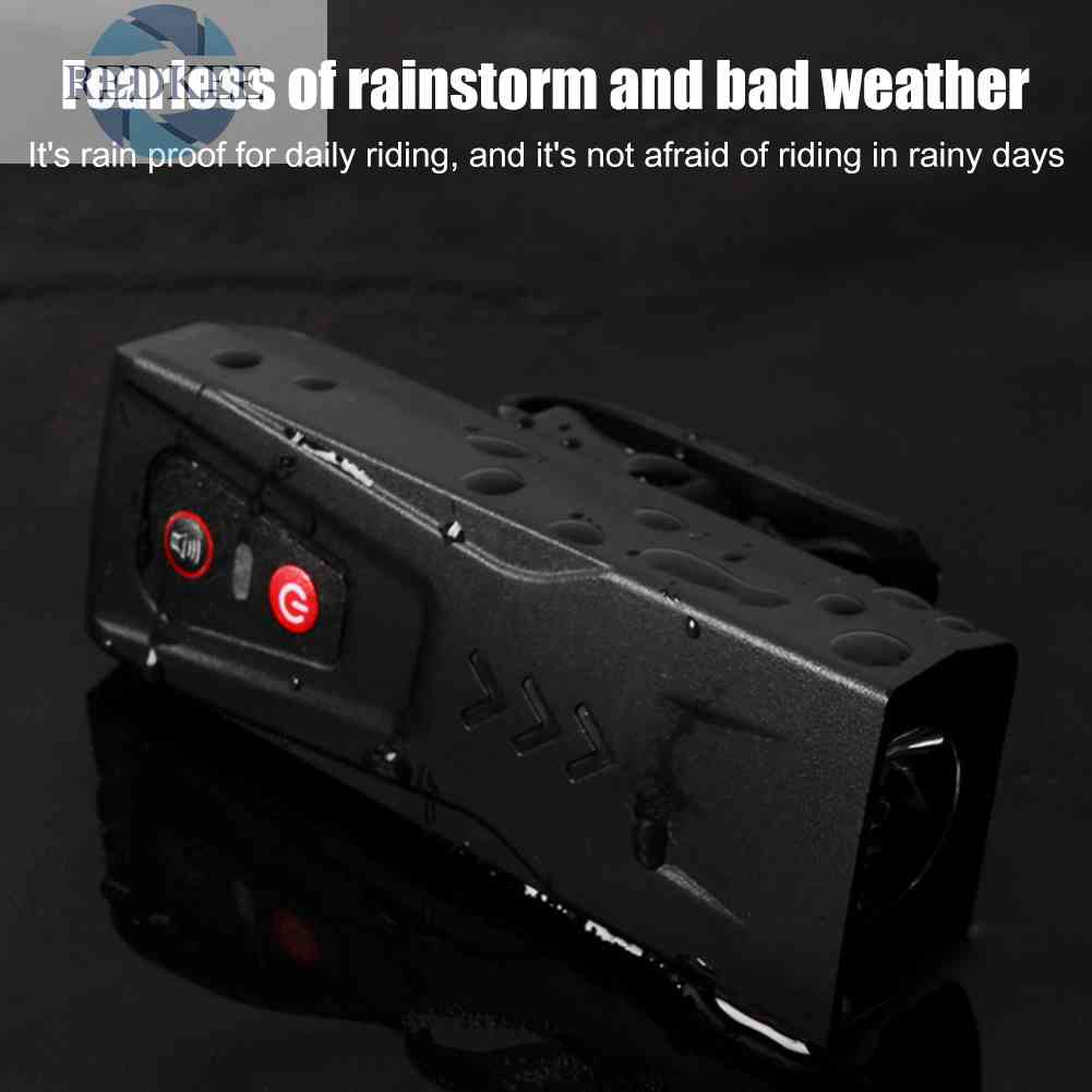 Đèn Pha LED XPE 3 Chế Độ Kèm Còi Và Đèn Đuôi Xe Đạp Sạc USB