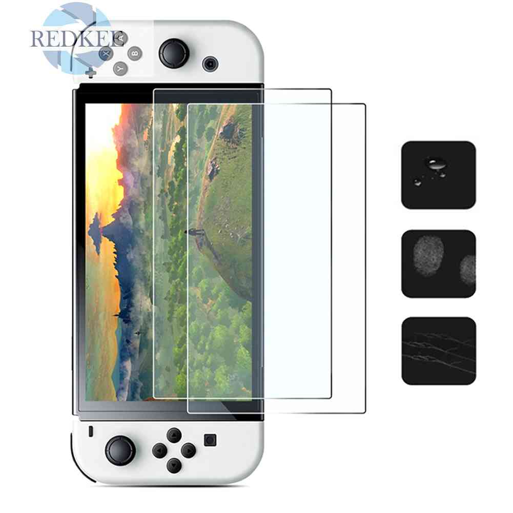 2 Kính Cường Lực Bảo Vệ Màn Hình HD Cho Switch OLED Game Console