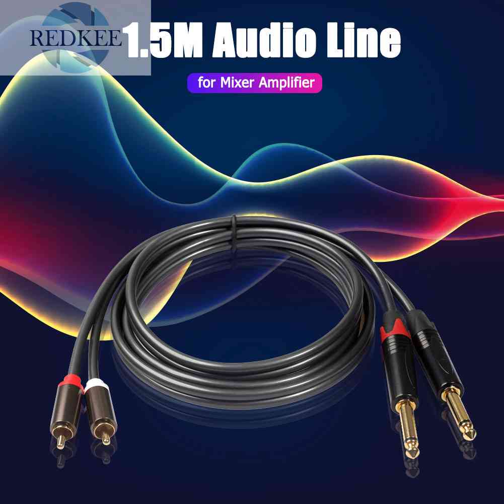 Cáp ChuyểN ĐổI Âm Thanh RCA KéP 6.35mm 1 / 4 TS Mono Sang RCA 4.9ft