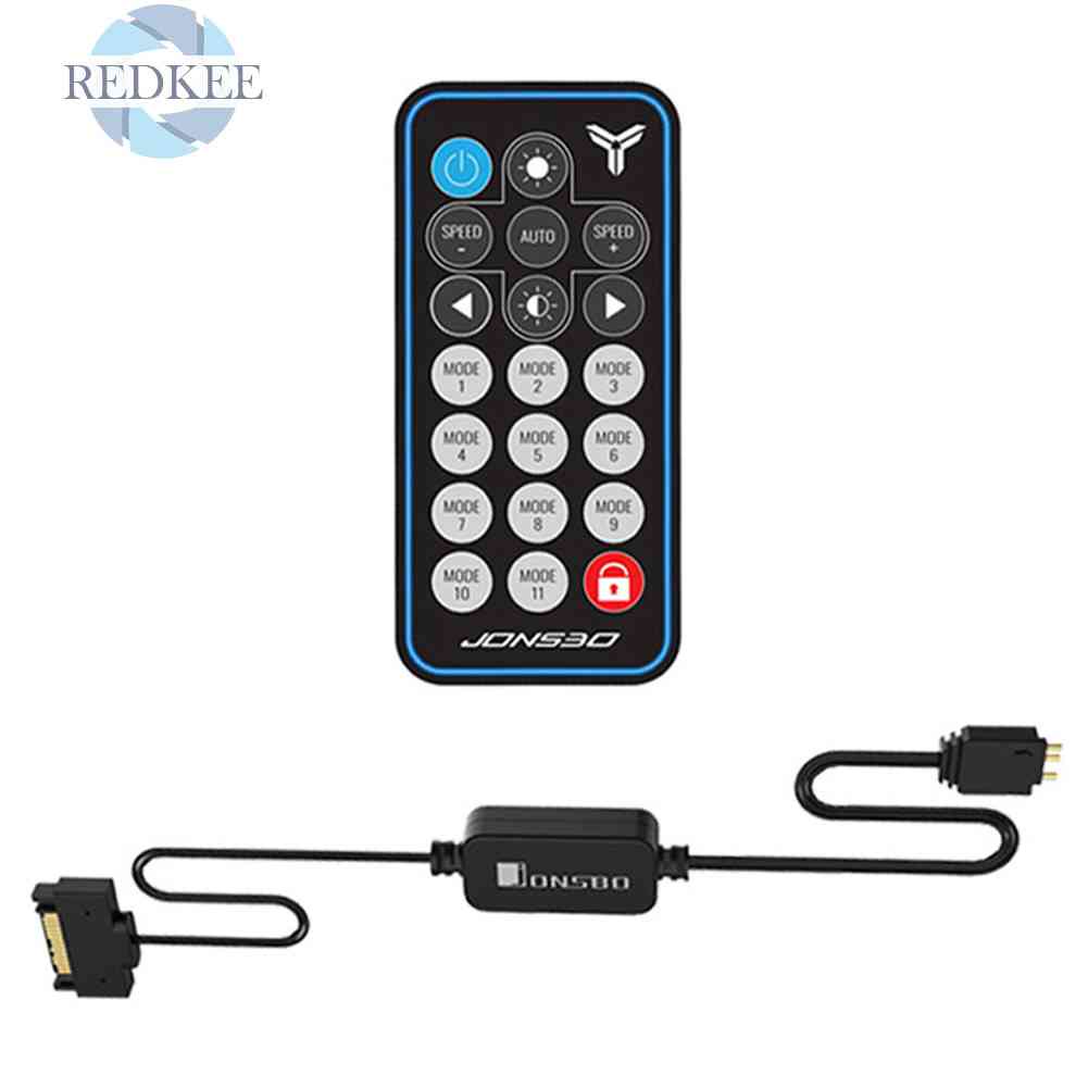 Bộ Điều Khiển Quạt Jonsbo AURA RGB Dải Đèn LED 5V 3Pin Điều Khiển Từ Xa