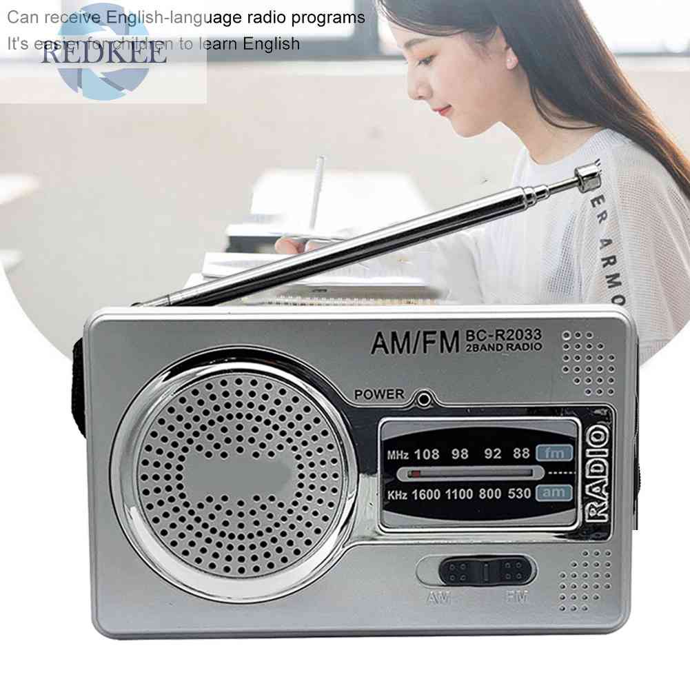Máy Nghe Nhạc AM FM Có Ăng Ten Và Jack Cắm 3.5mm