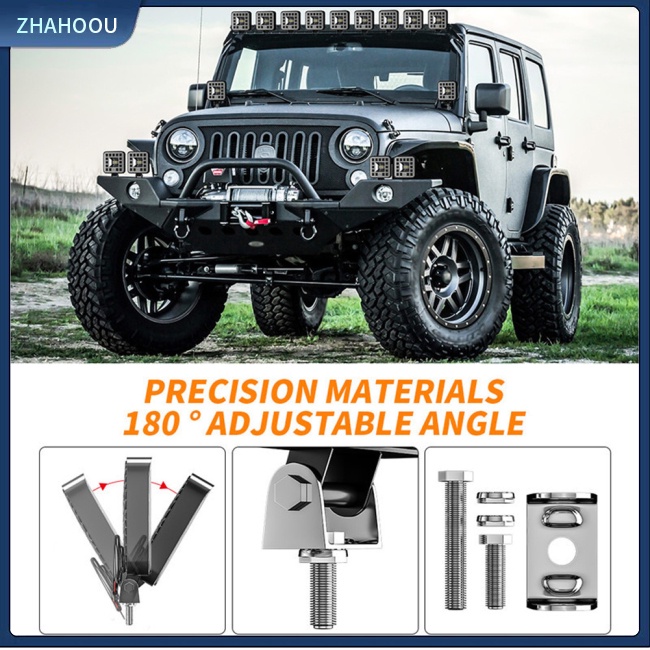 ☃Phụ Kiện Trang Trí Nhà Cửa Độc Đáo Sáng Tạo☃ Set 2 Đèn Pha Mini Hình Vuông 19led 57w 6500k 1800lm Chuyên Dụng Cho Xe Hơi