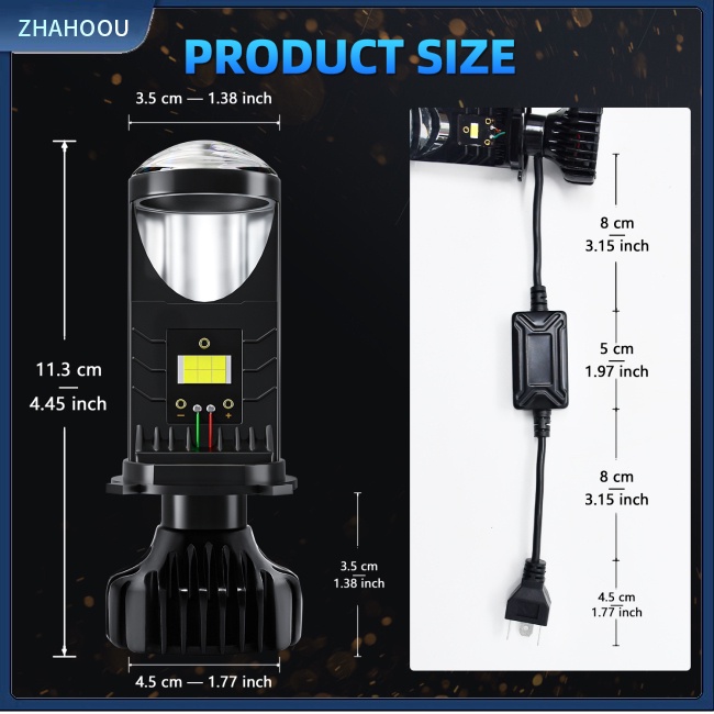 ☃Phụ Kiện Trang Trí Nhà Cửa Độc Đáo Sáng Tạo☃ 1 Cặp Đèn Pha Led 80w 6000k 20000lm Thay Thế Cho Xe Hơi