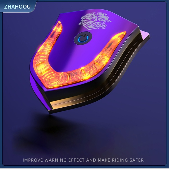 ☃Phụ Kiện Trang Trí Nhà Cửa Độc Đáo Sáng Tạo☃ Đèn Cảnh Báo Thông Minh Không Dây Usb Gắn Mũ Bảo Hiểm Trang Trí Cho Xe Máy