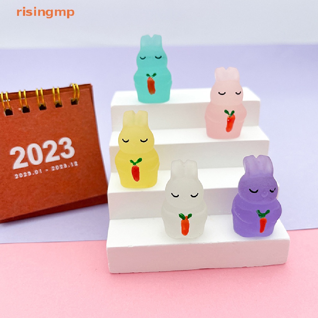 [risingmp] Set 5 Tượng Bánh Bao Dạ Quang Bằng Nhựa Resin Dễ Thương Phát Sáng Trong Bóng Tối