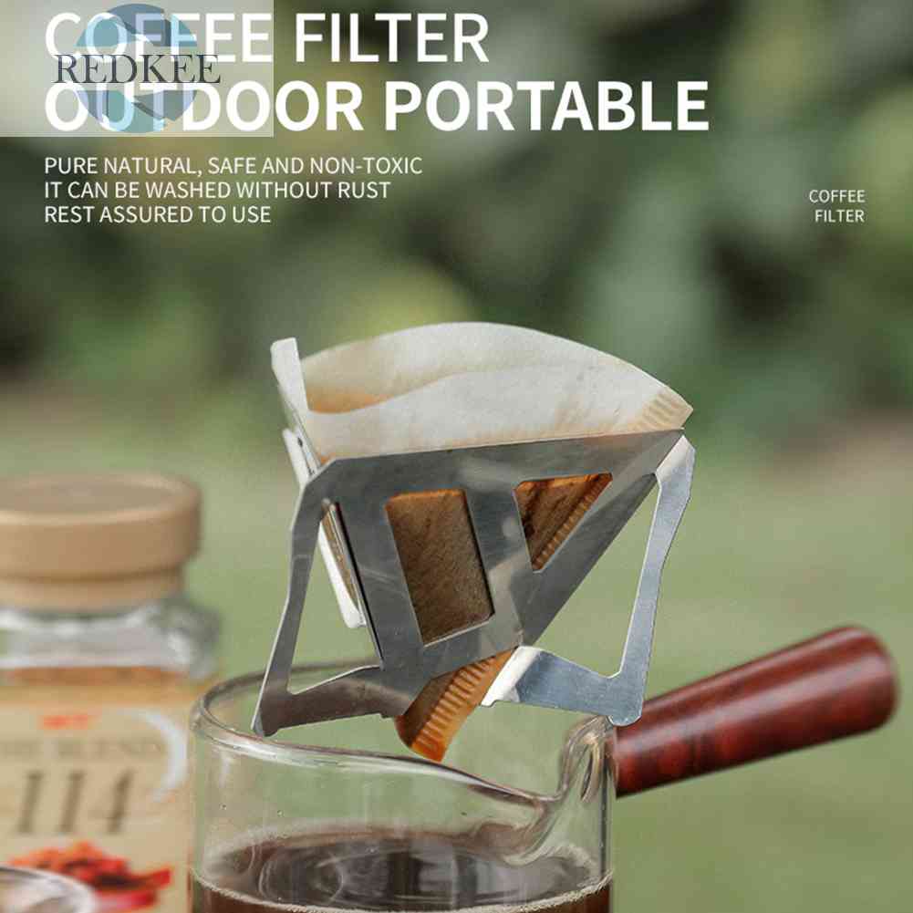 Cốc Lọc Cà Phê Nhỏ Giọt Bằng Thép Không Gỉ Có Thể Gấp Gọn Tiện