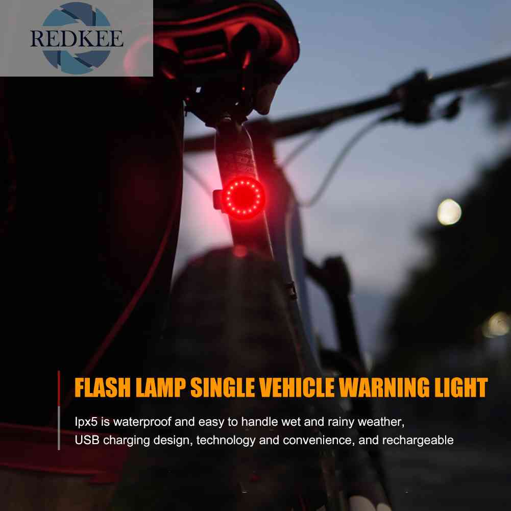 Đèn LED Đuôi Xe Đạp 3 Chế Độ Kèm Sạc USB Chống Thấm Nước Tiện Dụng