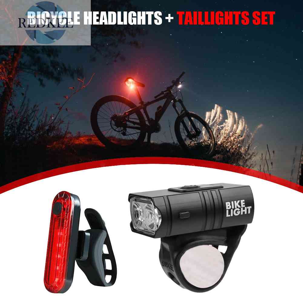 Bộ 2 Đèn LED Chống Thấm Nước Cho Xe Đạp