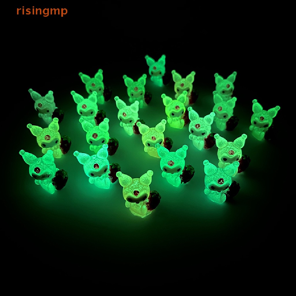 Set 2 Tượng Kuromi Hoạt Hình Mini Dạ Quang Trang Trí Xe Hơi