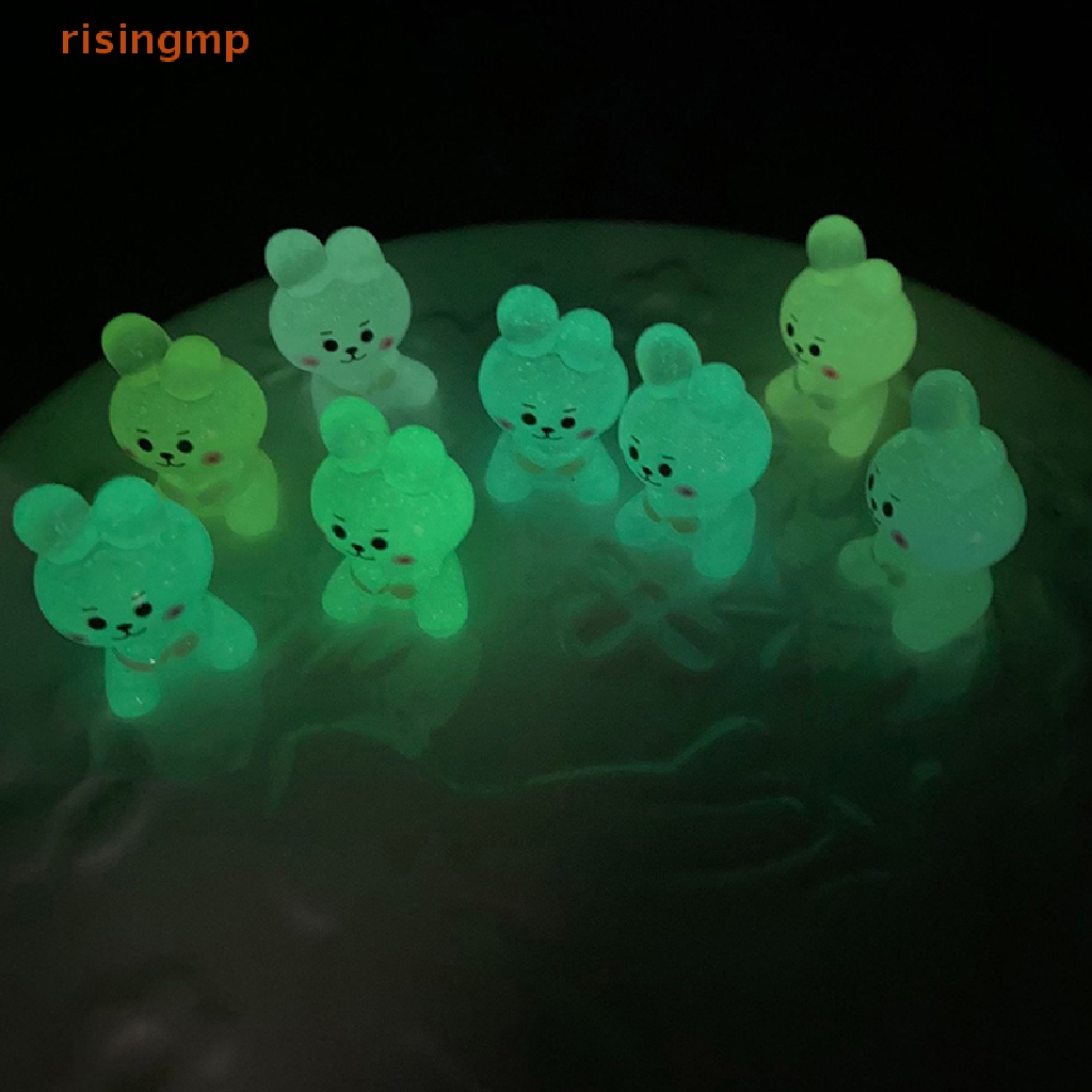 Bộ 2 Kẹp Tóc Hình Thỏ Mini Bằng Nhựa Phát Quang Độc Đáo Trang Trí Điện Thoại