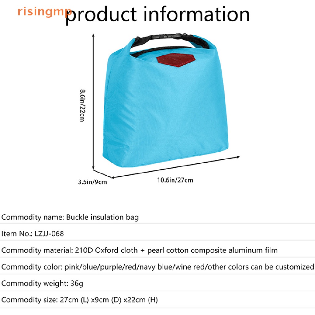 [risingmp] Túi Đựng Hộp Cơm Trưa Cách Nhiệt Nhỏ Gọn Thời Trang Dành Cho Nữ