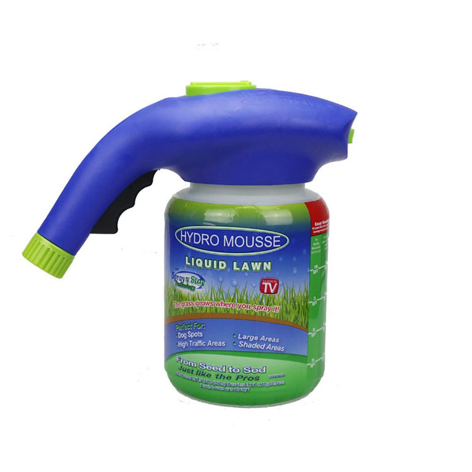 Hydro mousse lỏng cỏ nhựa tưới nước có thể seed seeder blue pp abs