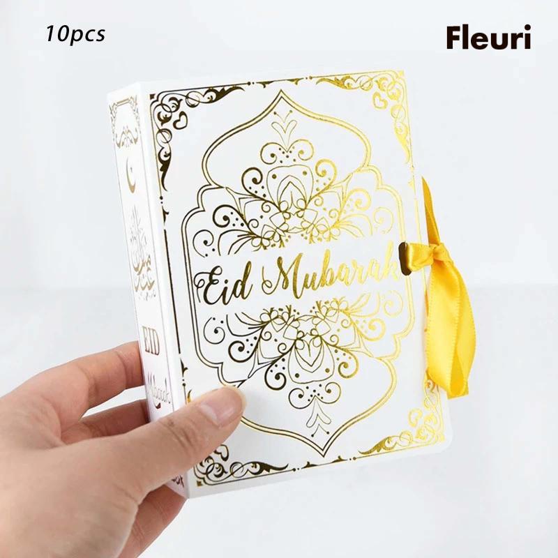 Set 10 Hộp Đựng Bánh Kẹo Eid Mubarak Đa Năng
