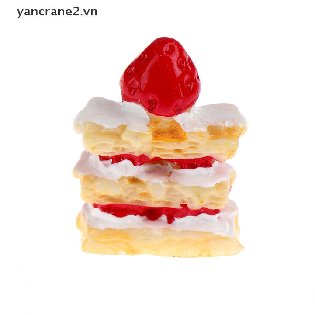 1 Bộ Dĩa Đựng Bánh Dâu Tây Tỉ Lệ 1: 12 Dùng Trang Trí Nhà Búp Bê