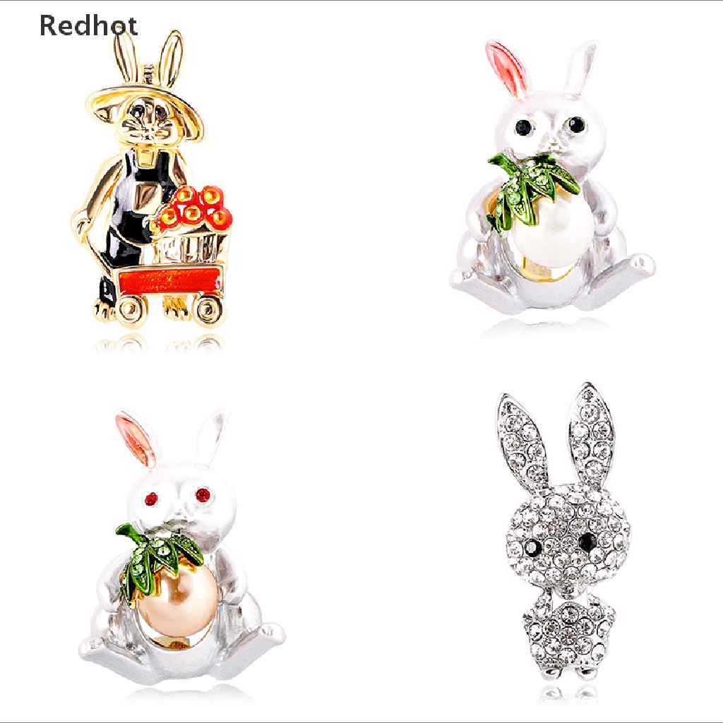 Ghim Cài Áo Hình Chú Thỏ Đeo Kính Mát Tráng Men Đáng Yêu Cho Nữ