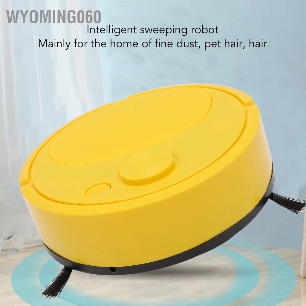 Wyoming060 Robot Hút Bụi Đa Năng Sạc USB Mini Quét Thông Minh Cho Sàn Gỗ Thảm Gạch