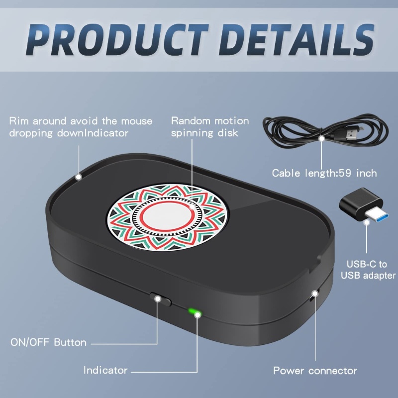 Bang Chuột Jiggler Chuyển Động Chuột USB Chuyển Động Tự Động Lắc Đầu Cắm Cho Máy Tính Awakenin